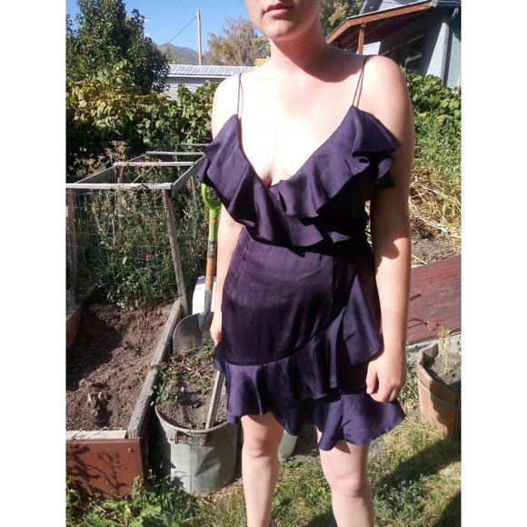 Revolve NBD Purple Deep V Spaggetti Low Back Dress - Picture 6 of 7